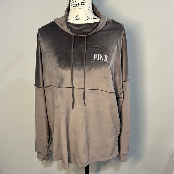 PINK Victoria's Secret Sweaters - Victoria Secret PINK Velour Cowl Neck Sweater